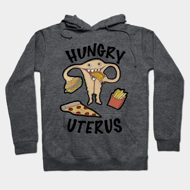 Hungry Uterus Classic Hoodie by KIMYKASK